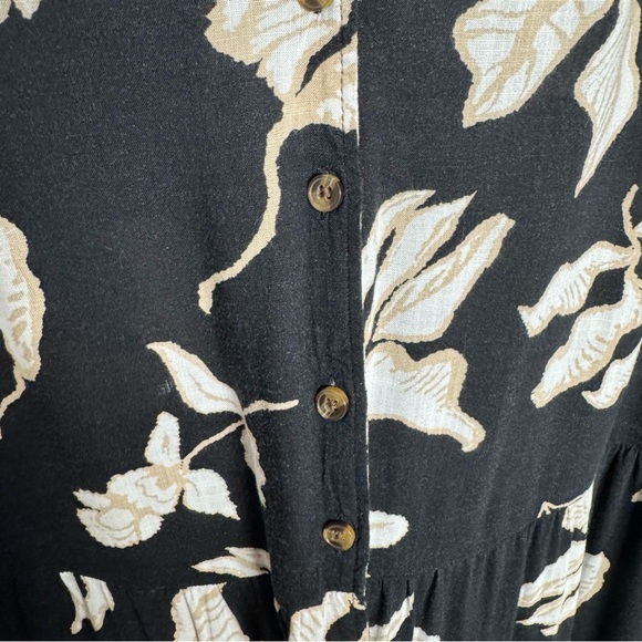 Sonoma Floral Dress Size 2x w/ Pockets Button Front Tiered Midi Dress - Picture 10 of 13